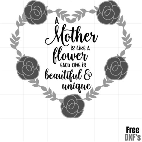 Download Mother's Day Quote DXF Files