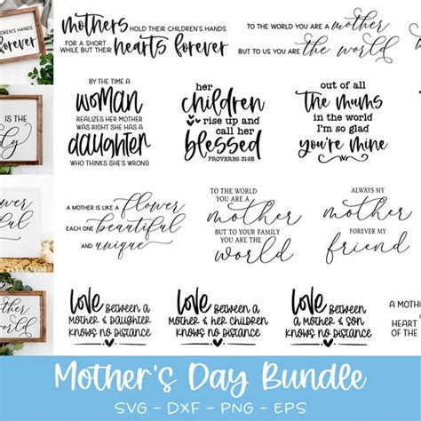 Download Mother's Day Quotes Bundle. Files DXF Files