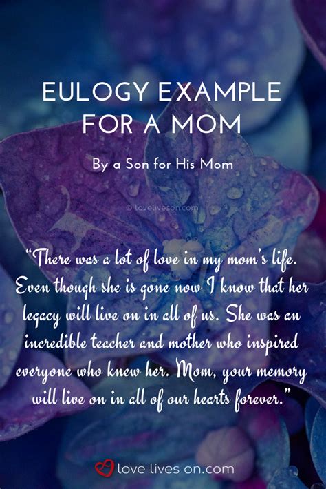 Mother Eulogy Template