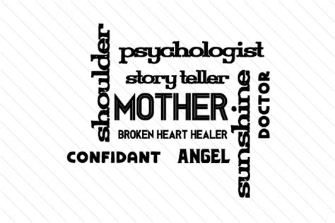 Download Mother Tag Cloud 3 SVG File - SVG Design Silhouette DXF Files