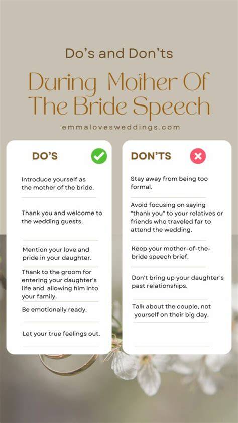 Mother of the Bride Dos and Don'ts