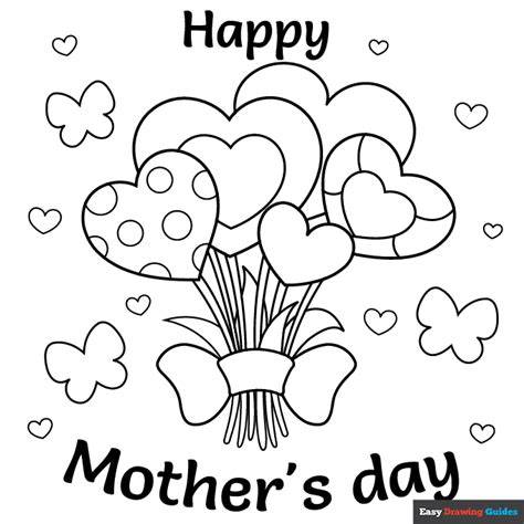 Mothers Day Card Coloring Page