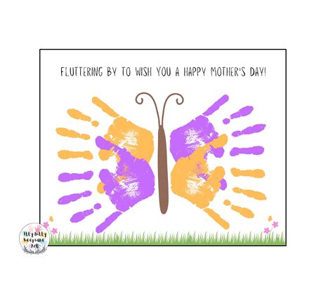 Mothers Day Handprint Butterfly Craft