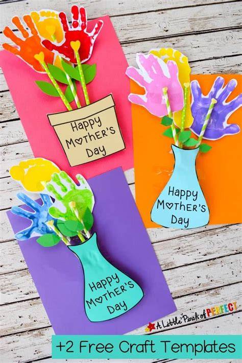 Mothers Day Handprint Flower Craft