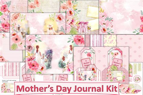 Download Mothers Day Journal Kit Free Ephemera Files DXF Files