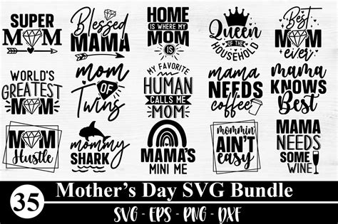 Download Mothers Day SVG, Mom SVG Bundle, Mom... Commercial Use DXF Files