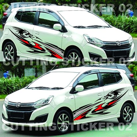 Motif Cutting Sticker Mobil Tribal