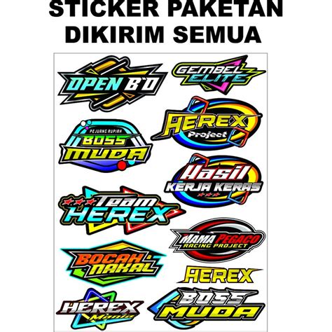 Motif Stiker Motor