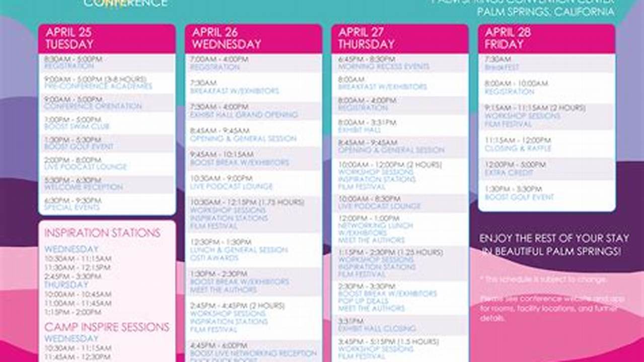 Motion Conference 2024 Schedule Printable