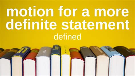 Unmasking Ambiguity: Unleashing the Power of Motion for More Definite Statement - A Comprehensive Guide for SEO Optimization.