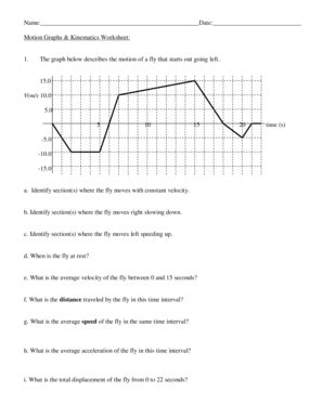 Motion Graph And Kinematics Worksheet