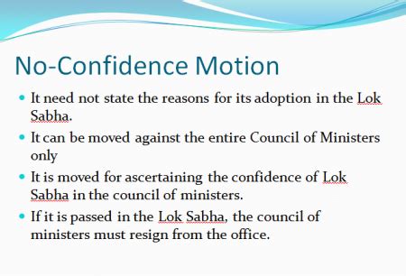 Motion Of No Confidence