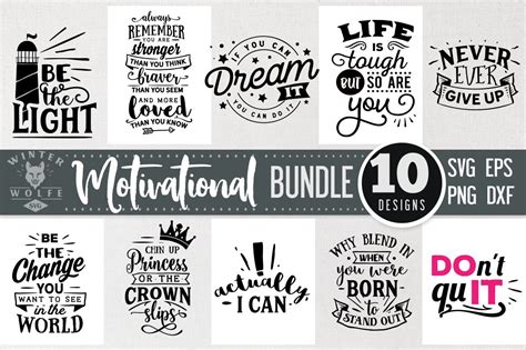 Download Motivational Quotes Bundle DXF Files