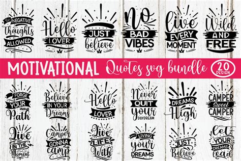 Download Motivational Quotes Bundle Files DXF Files