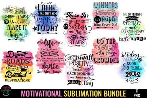 Download Motivational Sublimation Bundle PNG Printable