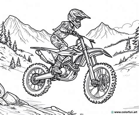 Moto Cross Coloriage