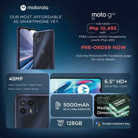 Moto G50 specs