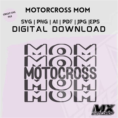 Download Motocross Mom SVG File - SVG Design Cricut SVG DXF Files