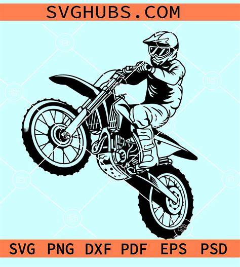 Rev up Your Designs with Stunning Motocross SVG Graphics - Start your Engines today!