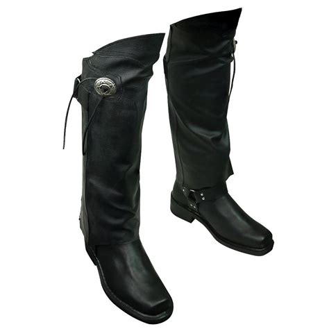Motorcycle Leather Half Chaps