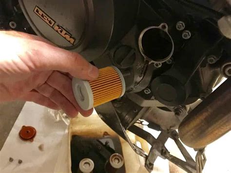 Motorcycle Oil Filter Inspection