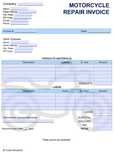 5 Work Order Templates Free Sample Templates