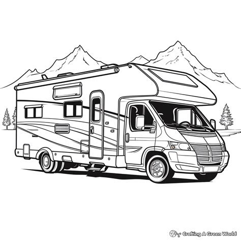 Motorhome Coloring Pages