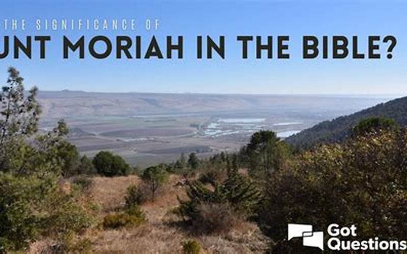 Mount Moriah In Bible