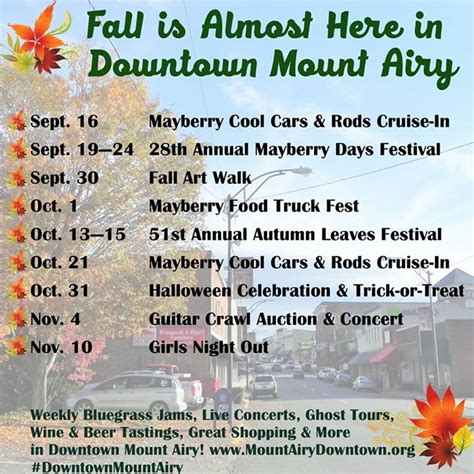 Mount Airy Calendar Of Events