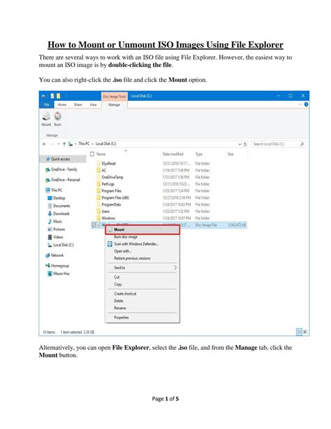 Mount And Unmount ISO Files Using File Explorer