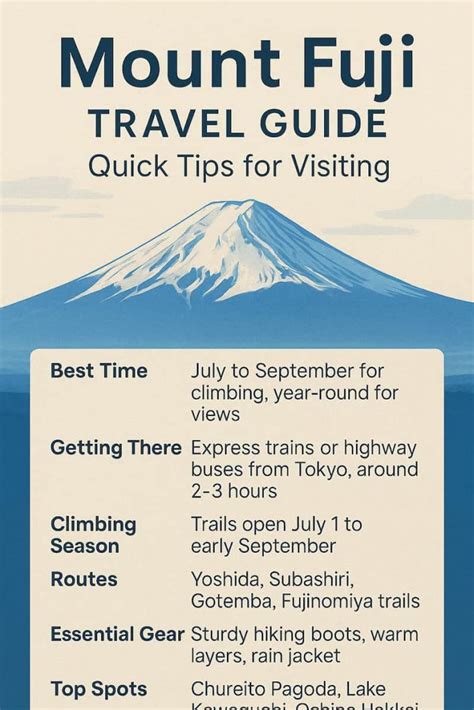 Helpful Mount Fuji travel tips