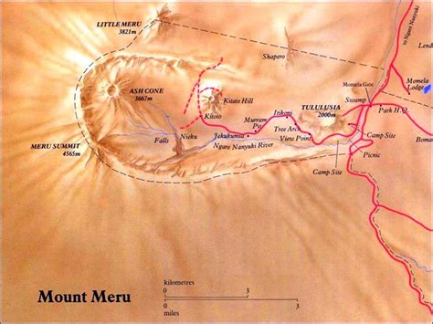 Mount Meru hiking map