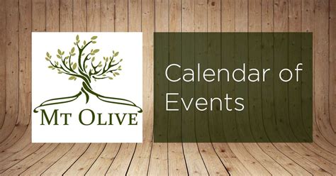 Mount Olive Calendar