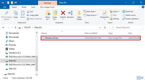 Mount image with double-click