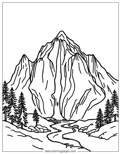 Mountain Coloring Pages