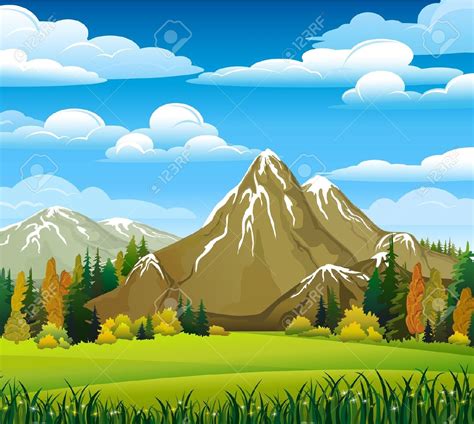 Mountain Landscape Clipart