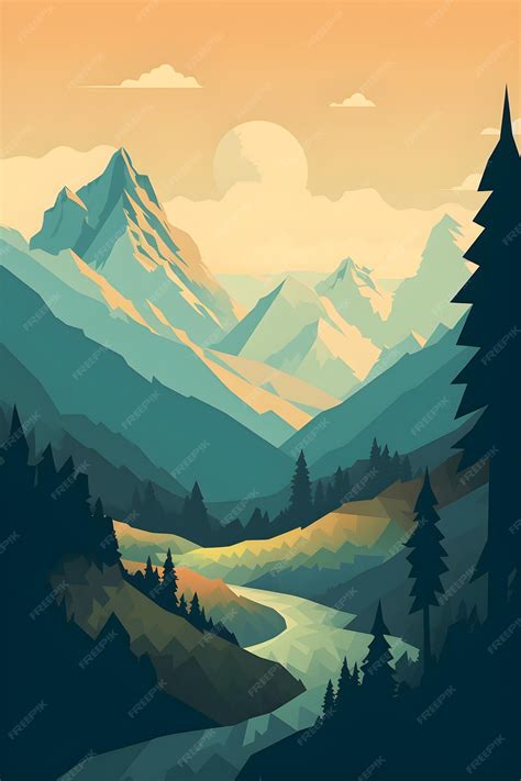 Mountain Landscape Poster