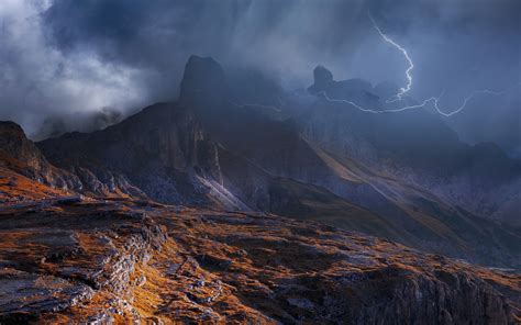 Mountain Landscape With Approaching Storm
