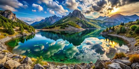 Mountains around Alpine Dragon Lake