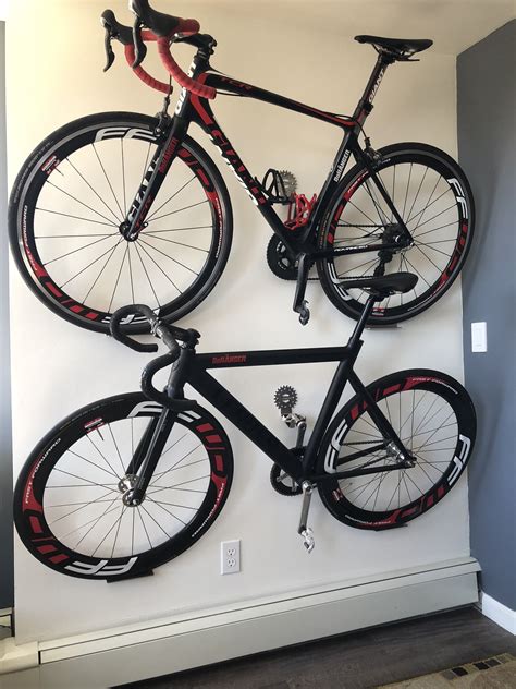 Gootus Bike Hanger Wall Mount Heavy Duty Indoor Bike Storage Red Bike Rack Home