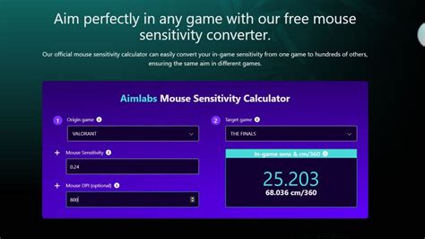 Mouse Sensitivity Calculator and Converter | Same Aim - Different