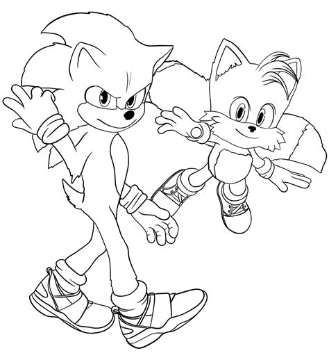 Movie Sonic Coloring Pages