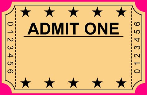 Movie Ticket Blank Template