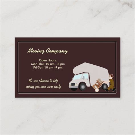 Making Moving Connections Seamlessly: Elevate Your Business with Customized Moving Company Business Cards