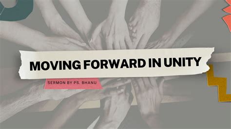 Moving Forward: A Call for Unity and Progress