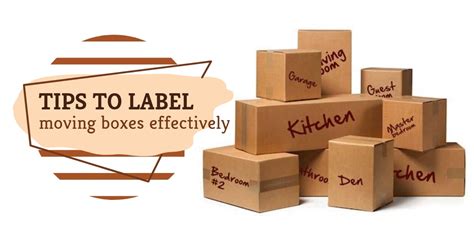 Moving Tips: Packing Box Label System