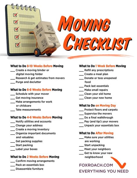 Moving To Do List Printable