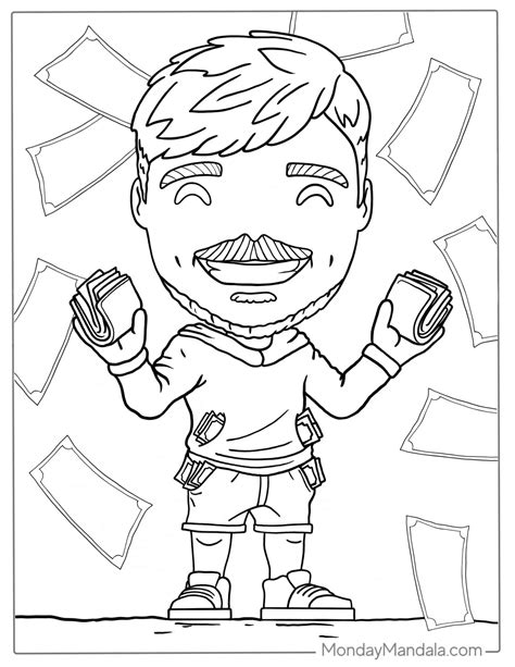 Mr Beast Coloring Pages