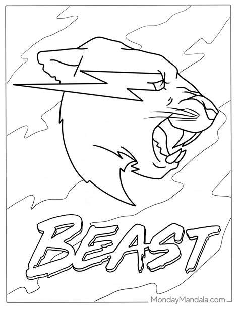 Mr Beast Logo Coloring Page