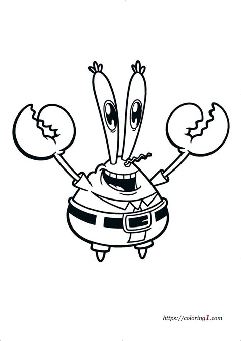 Mr Crabs Coloring Pages